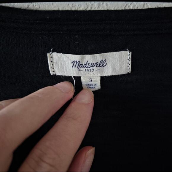 Madewell Slouchy Long Sleeve in Black - Picture 5 of 6